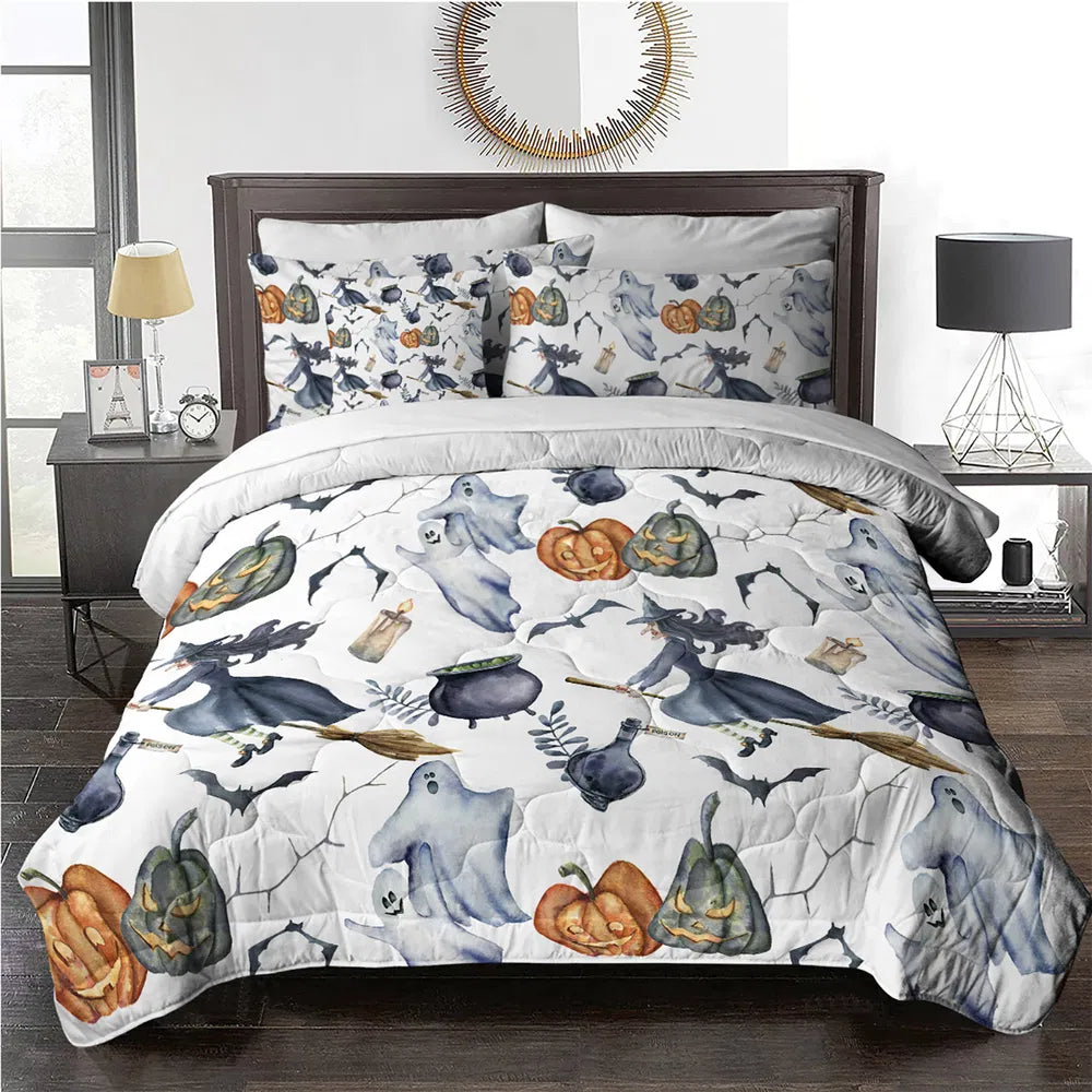 Bedding With Comforter Sheet Sham - 1 Comforter, 2 Pillow Shams, 1 Flat Sheet, 1 Fitted Sheet, 1 Cushion Cover, 2 Pillowcases All Season