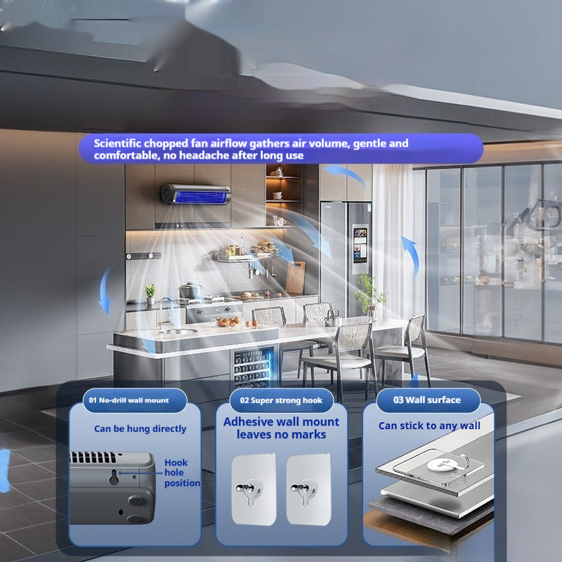 Wall-mounted Fan For Kitchen Home Bathroom And Toilet