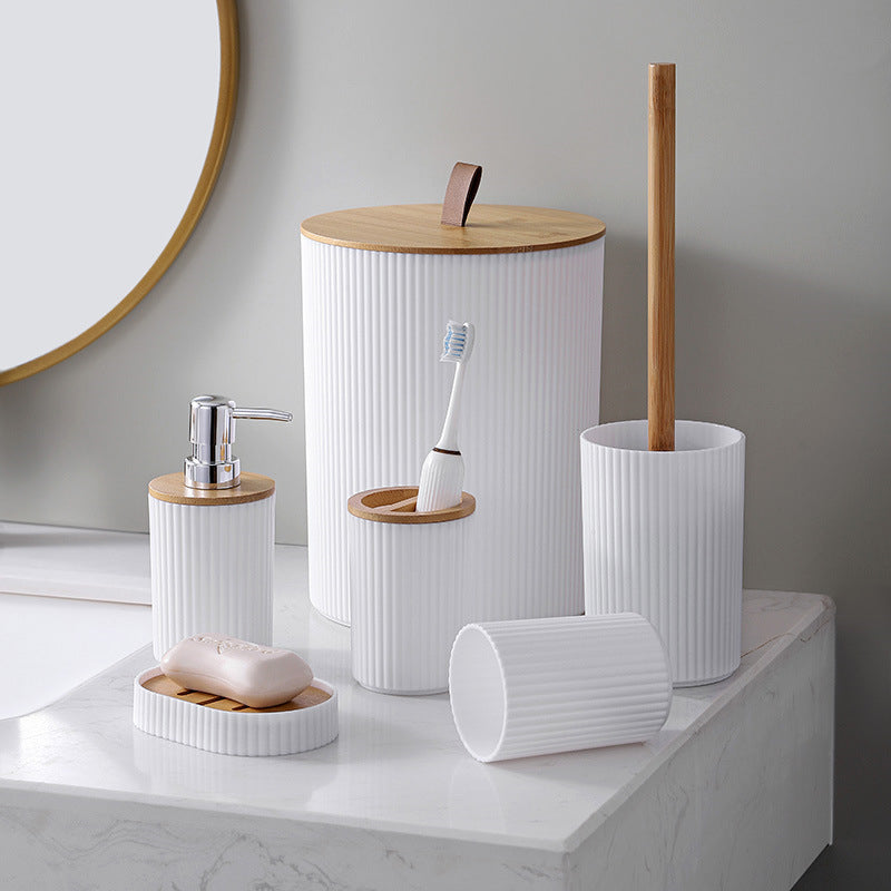Bathroom Set Washbasin Accessories Hydraulic Cup Soap Dish Toothbrush Holder